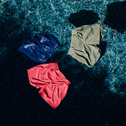Green Forest sartorial-style swim shorts